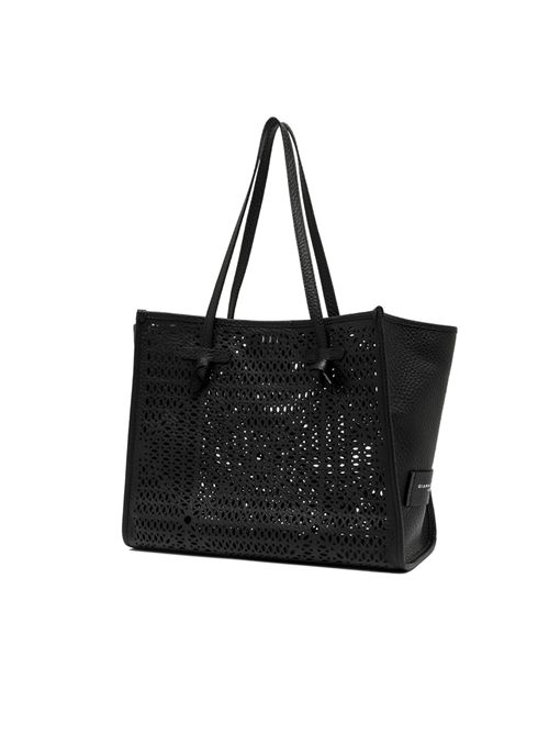 Shopping Bag Marcella in pelle traforata Nero GIANNI CHIARINI | BS 12390 LNRNERO